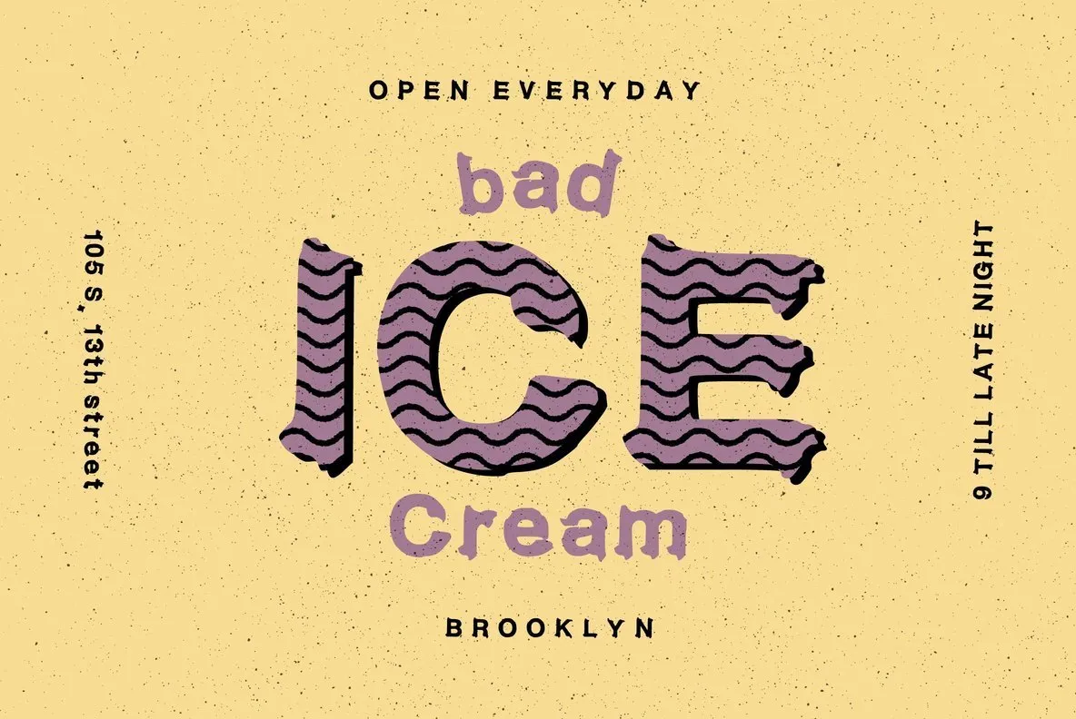 Bad Ice Cream Font - YouWorkForThem
